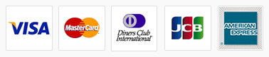 VISA MasterCard Diners Club JCB AMERICAN EXPRESS